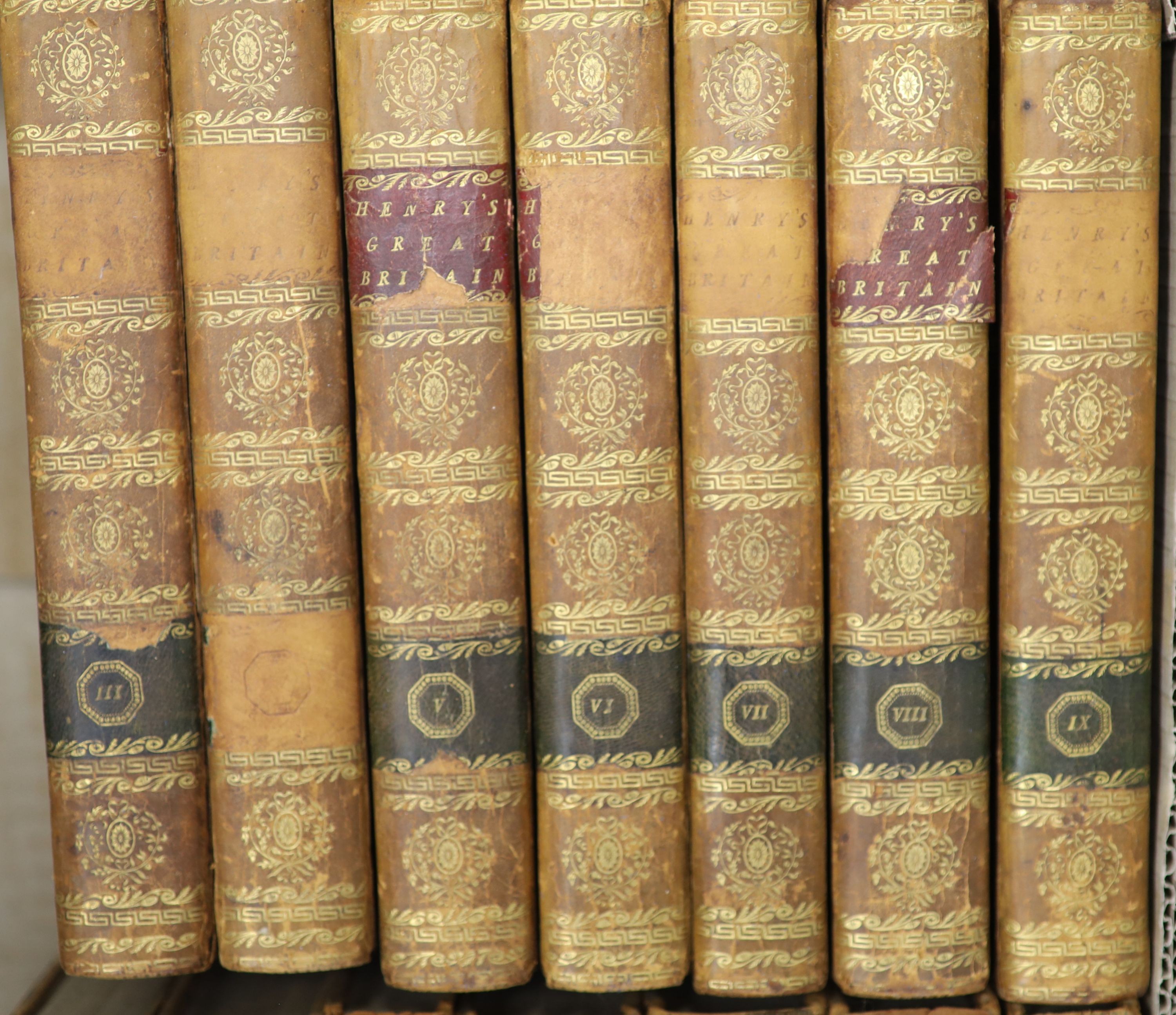 Henry, Robert; Andrews, James Pettit - The History of Great Britain, from the invasion of it by the Romans under Julius Caesar. Written on a new plan. 12 vols, 2nd edition (And) The History of Great Britain from the deat